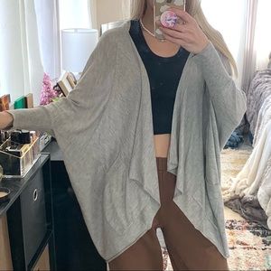 Splendid Cashmere Grey Open Front Cardigan Sweater